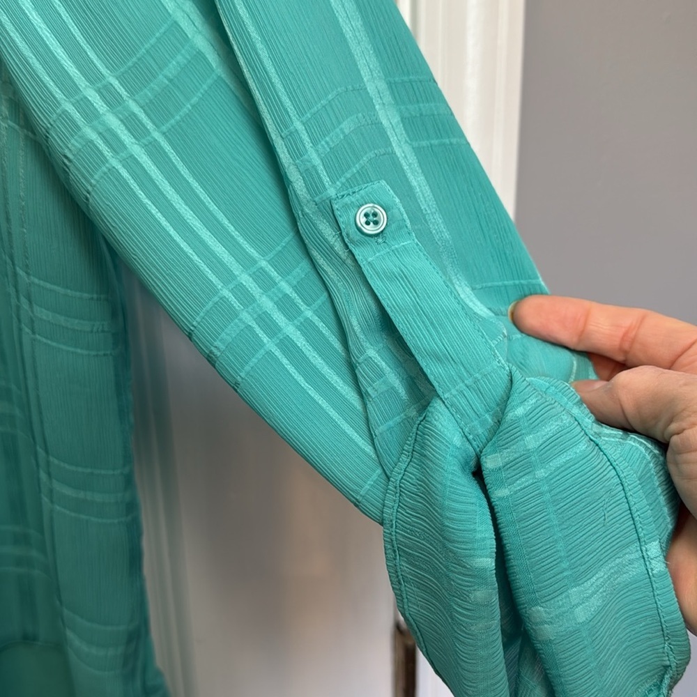 Kim Rogers Aqua Blouse - Picture 4 of 7